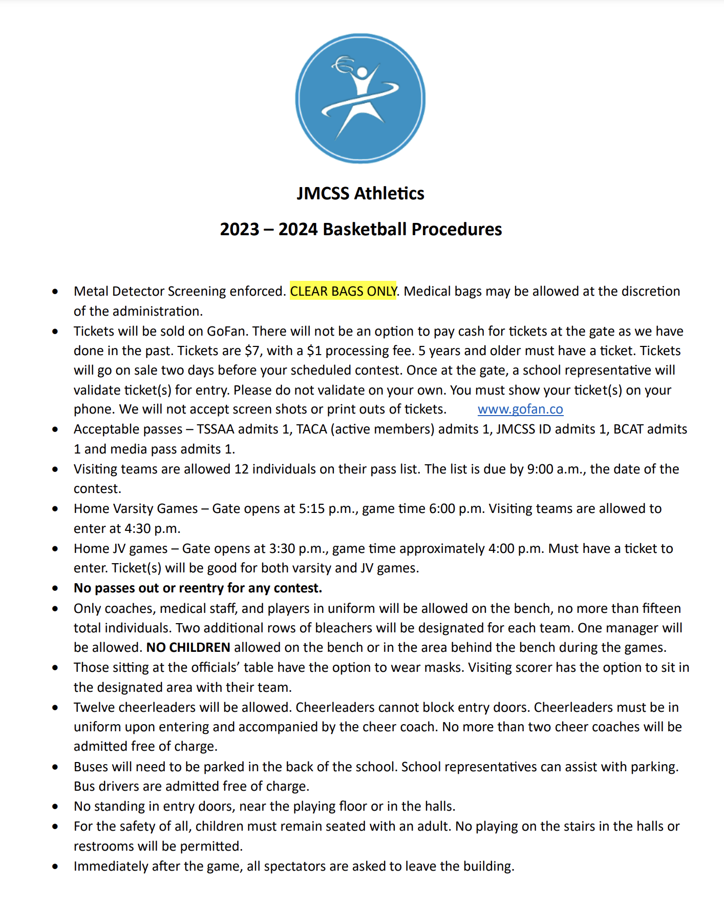 Basketball procedures 